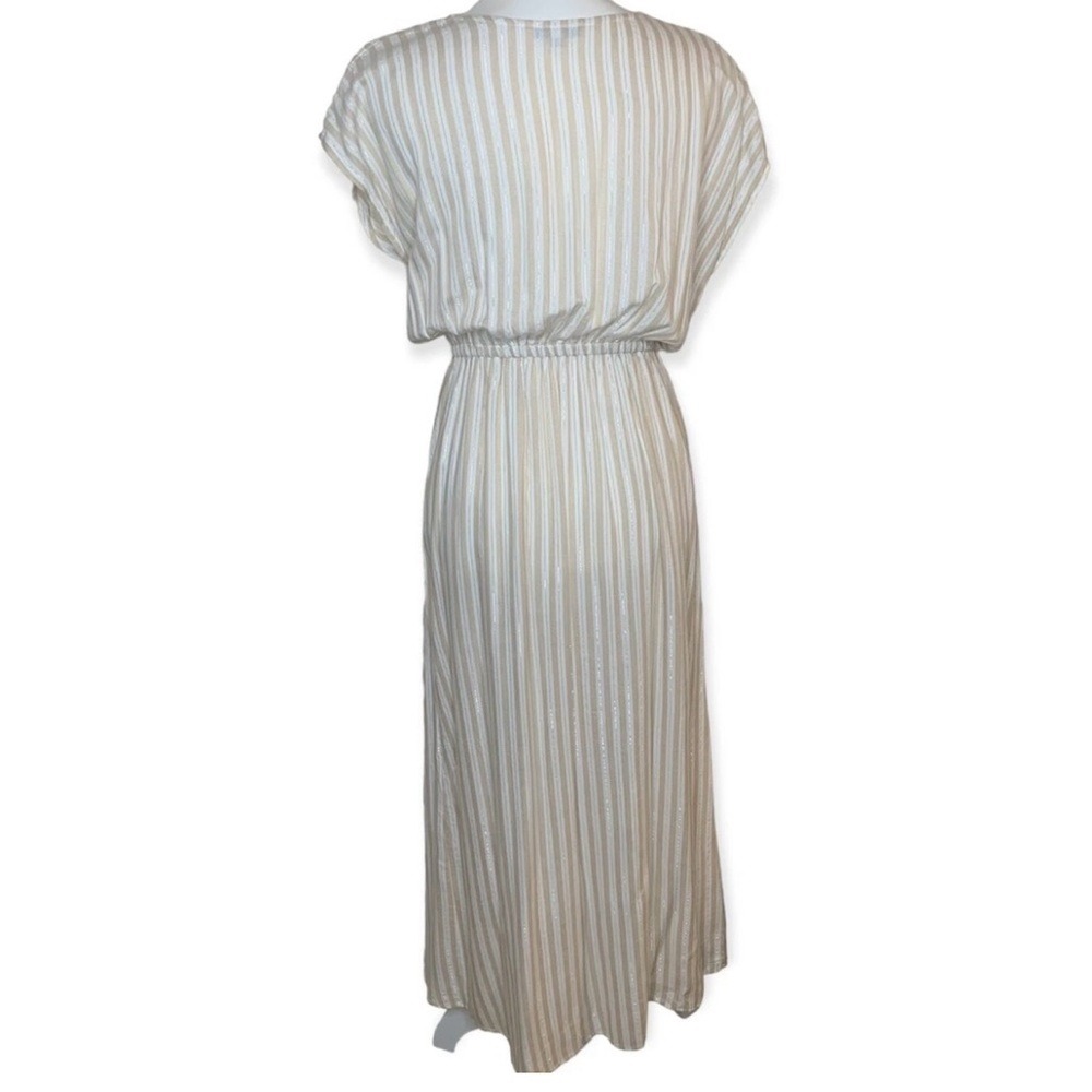 NWT Blue Island Cream and‎ White Striped Maxi Swim Coverup - Picture 5 of 8